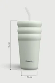 Stevig 3 Bubble Two-Cap Straw Tumbler Çelik Termos 600 ML Lightest Sky ST-247 thumbnail 8