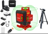 KOBB KBL35GTP Şarjlı 4X360⁰ Otomatik Hizalamalı Yeşil Çapraz Çizgi Lazer Distomat + Uzaktan Kumanda + Tripod - 1