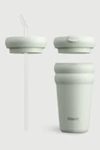 Stevig 3 Bubble Two-Cap Straw Tumbler Çelik Termos 600 ML Lightest Sky ST-247 thumbnail 4