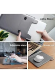Cisteen Nillkin15.6inç MacBook KılıfStandlı MausePed Vegan Deri Apple uyumlu Samsung uyumlu Laptop Çantası thumbnail 2