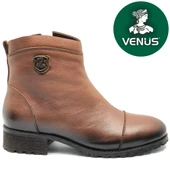 Venüs Marsel Hakiki Deri Düz Kaymaz Taban Ortopedik Kadın Bot thumbnail 1