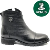 Venüs Marsel Hakiki Deri Düz Kaymaz Taban Ortopedik Kadın Bot thumbnail 2