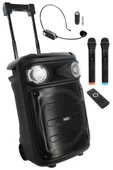Midex MXR-1100HX Taşınabilir Seyyar Portatif 3 Mikrofonlu Işıklı Ses Sistemi Hoparlör (1100 Watt) - 1