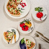 All Vegetables 5 Parça Pizza Servis Seti- El Boyama thumbnail 9