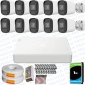 Provzen Hikvision Unv 10'lu Full HD Güvenlik Kamerası Set Gece Görüş, Mikrofon, Olay Anında Bildirim thumbnail 1