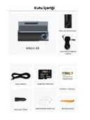 Mieco X8 Wifi /4k Uhd/ 170 Ultra Geniş Açı/ Kör Nokta / Adas/ Ön + Arka Araç Kamerası + Hafıza Kartı Hediyeli thumbnail 7