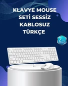 USB Alıcılı Kablosuz Klavye Mouse - Geniş Uyumluluk, Sessiz Tuşlar - 1