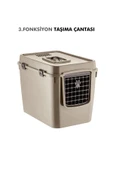 Pribor HZ-500 Xxl 3 Fonksiyonlu Açık / Kapalı Kedi Tuvaleti ve Taşıma Çantası Bej 56 x 40 x 43 Cm thumbnail 4