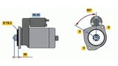 Vag Mars Motoru 12v 10 Dis 2.0kw Transporter T4 2.4 2.5tdi 91>04 (bosch Type) - Bosch 1986s00808 thumbnail 1