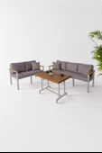 NEOKAS  Bahçe Takımı, Balkon Mobilyası, 2+3+Masa, Kafe Koltuğu, Minimalist Tasarım thumbnail 6