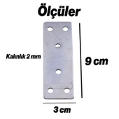 Mobilya Köşe Bağlantı Demiri 30x90 mm 4 Adet Set Düz Metal Gönye Dolap Kitaplık Vestiyer Sabitleme thumbnail 5