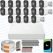 Provzen Hikvision Unv 16'lı Full HD Güvenlik Kamerası Set Gece Görüş, Mikrofon, Olay Anında Bildirim thumbnail 1