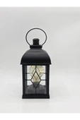 Furkan Dekoratif Pilli Led Mumlu Kandil Asılabilir Fener 10 x 22 cm thumbnail 2