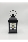 Furkan Dekoratif Pilli Led Mumlu Kandil Asılabilir Fener 10 x 22 cm thumbnail 3