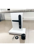 Kaira Mat Siyah Zamak Yale Çelik Kapı Kolu Sol Basar + Kumru iKapı Tokmağı Ve Alt Rozeti thumbnail 3