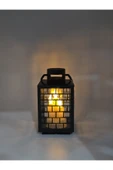Furkan Dekoratif Pilli Led Mumlu Kandil Asılabilir Fener 21 x 11 cm thumbnail 1