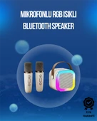 Bluetooth, USB ve AUX Girişli Çok Fonksiyonlu Karaoke Hoparlör thumbnail 1