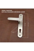 Kaira Mat Siyah Zamak Yale Çelik Kapı Kolu Sol Basar + Kumru iKapı Tokmağı Ve Alt Rozeti thumbnail 2