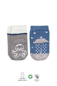 Bistyle Hayvan Figürlü Kaymaz Erkek Soket Çorap 2'Li BS10119 İndigo - 1