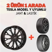 Kormetal Tesla Model Y Uyumlu CA22 19" Jant 4 Adet + Momo 255/45R19 Dört Mevsim Lastiği 4 Adet - 1