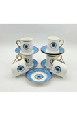 Tekbir NAZAR BONCUĞU MAVİ DESENLİ 12 PARÇA PORSELEN KAHVE FİNCAN SETİ ( 6 kişilik ) thumbnail 1
