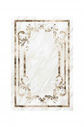 elleser Dekoratif Yıkanabilir Kaymaz Deri Tabanlı Salon Halısı - 2