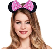 Pembe Fiyonklu Minnie Mouse Tacı Mini Kulak - 3