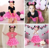Pembe Fiyonklu Minnie Mouse Tacı Mini Kulak - 2