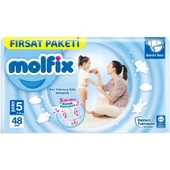 Molfix Bebek Bezi Fırsat Paketi 5 Beden 1118 Kg 48 Adet thumbnail 1