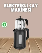 0,9 L Cam Demlik ve 1,7 L Su Haznesi ile Çay Keyfi - 1