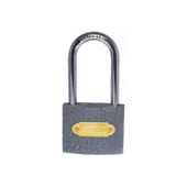 YMK Eko Gri Döküm Uzun Kancalı Asma Kilit 25mm thumbnail 1