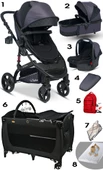 8'in 1 Yeni Doğan Set Baby Home 946 Travel Sistem Bebek Arabası 560 Bebek Oyun Parkı Yatak Beşik - 2