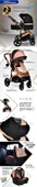 8'in 1 Yeni Doğan Set Baby Home 946 Travel Sistem Bebek Arabası 560 Bebek Oyun Parkı Yatak Beşik - 6