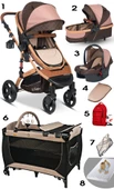 8'in 1 Yeni Doğan Set Baby Home 946 Travel Sistem Bebek Arabası 560 Bebek Oyun Parkı Yatak Beşik - 4