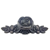 Antika Tarz Dekoratif Pirinç Gül Düğme  30x100 mm, Oksit - 1