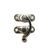 Kancalı Yay Gözü, Ahşap Kutu Klipsi Büyük, Nikel, 100 Adet - 1