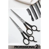 Berber Makası 2 ADET Profesyonel 6.5 inç Çelik - 1