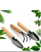 3 Parça Bitki Hobi Seti  Bahçe Saksı Sukulent  Bakım ÇapaTırmıkKürek thumbnail 2