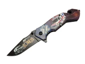 Mtech 4 23 5 İlkyardım Kurtarma / Kamp Çakı 20cm  Yarı , Kemerlikli, Cam Kırma Ve İp Kesme Aparatlı - 1