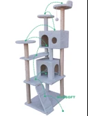 Nursoft Kule Kedi Evi Tırmalama thumbnail 4