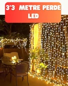 300 LED Perde Işık – Sıcak Beyaz Dekoratif Aydınlatma - 1