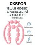 9 Tekerlekli Masaj Aleti Selülit Giderici, Kas Rahatlatıcı ve Kan Dolaşımı Destekleyici Roller - 4