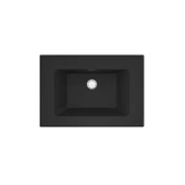 Real Stone ZENITH 65 Etajerli Siyah Granit Banyo Lavabosu 65x45 - 1