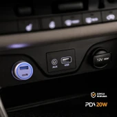 Polosmart PBS134 Hızlı 1 USB 1 PD Çıkışlı 20W Araç Şarjı Beyaz - 3