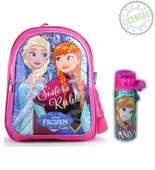 Frozen Lisanslı Kız Çocuk Okul Çantası - Suluk Seti | Elsa & Anna Desenli - 1