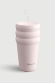 Stevig 3 Bubble Two-Cap Straw Tumbler Çelik Termos 600 ML Soft Quartz ST-248 thumbnail 1