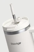 Stevig 2 Moods Tuck-in Tumbler Sızdırmaz Çelik Termos 900 ML White Sand ST-242 thumbnail 4