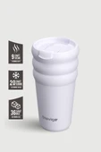 Stevig 3 Bubble Two-Cap Straw Tumbler Çelik Termos 600 ML Lilac Hint ST-245 thumbnail 2