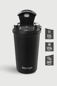 Stevig 4 Work Flip Open Coffee Mug Çelik Termos 400 ML Black ST-250 thumbnail 2