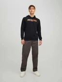 Jack&jones 12219814 Kapsonlu Erkek Sweat - Siyah - 2